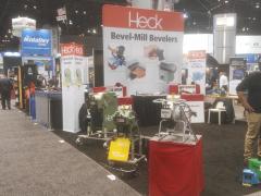 CEVISA bevelling machines with HECK industries, FABTECH 2017 trade show